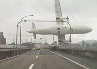 Taiwans Central News Agency said 10 people are awaiting rescue after the incident. Picture: Twitter