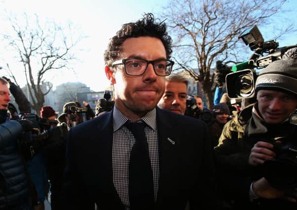 Rory McIlroy at the High Court in Dublin. Picture: PA