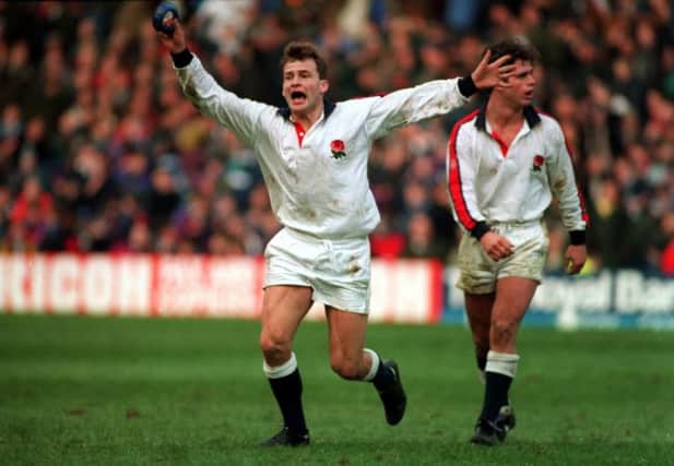 On this day in 1994 England beat Scotland 15-14 after a controversial penalty in the Calcutta Cup match at Murrayfield. Picture: Getty