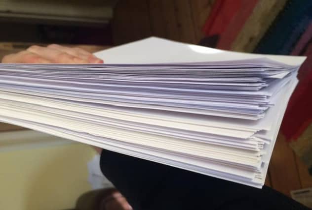 The picture tweeted by Ian Rankin, showing the manuscript. Picture: twitter.com/beathhigh