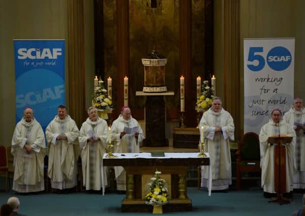SCIAF held a special Mass at St Columbkilles Church in Rutherglen, where the organisation began its work in 1965. Picture: SWNS
