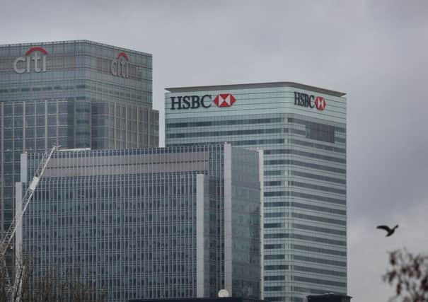 The HSBC building at Canary Wharf in London. Customers of its Swiss subsiduary avoided tax. Picture: Getty