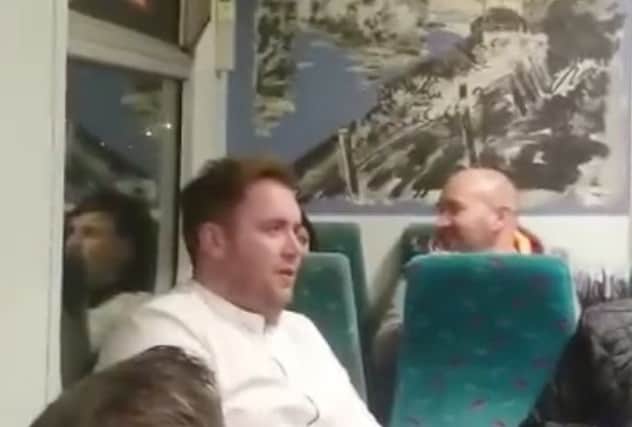 William Boyle, pictured on the train to Hamilton. Picture: Contributed