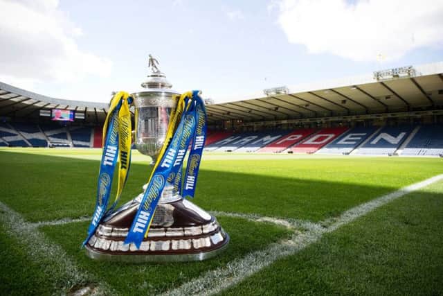 The Scottish Cup trophy at Hampden. Picture: SNS