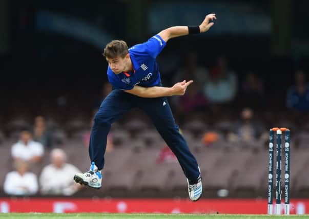Chris Woakes took five for 19 against West Indies in Englands warmup match. Picture: Shaun Botterill/Getty