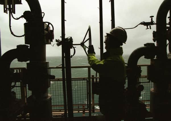 An oil worker on the Nelson North Sea Oil Field. Picture: TSPL