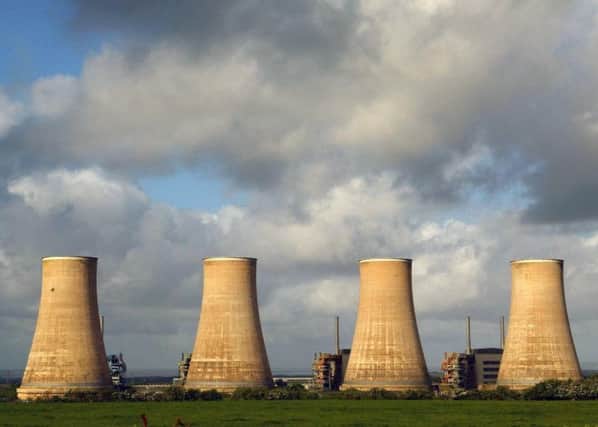 A general view of the four cooling towers at Chapelcross nuclear plant prior to their demolition in 2007. Picture: PA