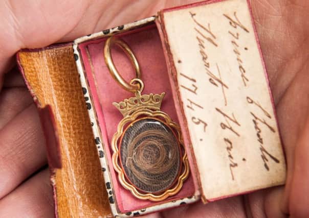 A locket containing some of Bonnie Prince Charlie's hair. Picture: Phil Wilkinson