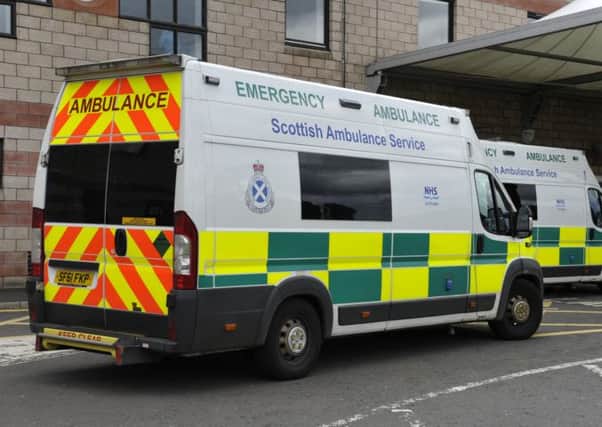 Ambulance: Fiona Barber 'fell like a domino'. Picture: TSPL