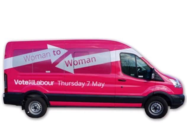 Labour has defended the pink minibus insisting it is not patronising. Picture: PA