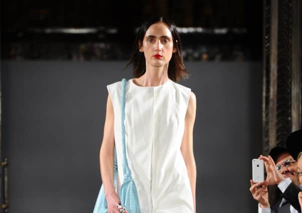 A model walks the runway for Isabel Garcias spring/summer show during London Fashion Week. Picture: Getty