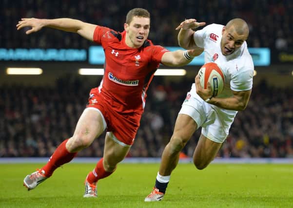 George North chases Jonathan Joseph during last Friday's Six Nations clash. Picture: Getty