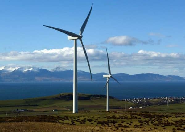 A wind farm at Ardrossan. A development scheduled for a beauty spot near Fort Augustus in the Highlands is at the centre of a legal bid to block it. Picture: PA