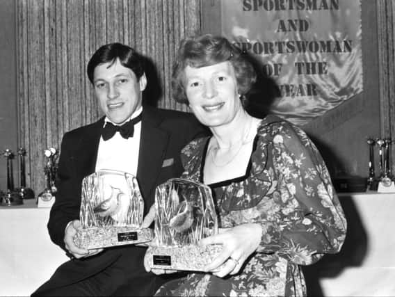 Belle Robertson with the 1981 Scottish Sportswoman of the Year award. Picture: Denis Straughan