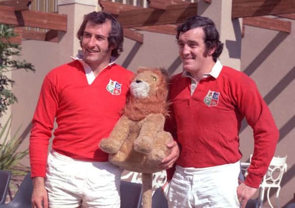 The legendary halfback pairing of Gareth Edwards and Phil Bennett in 1974. Picture: Getty