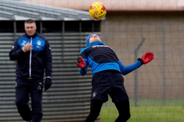Goalkeeper Lee Robinson will make a rare appearance for Rangers tonight. Picture: SNS
