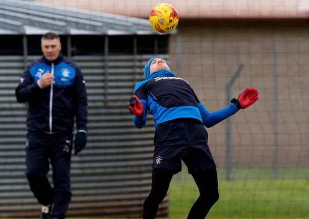 Goalkeeper Lee Robinson will make a rare appearance for Rangers tonight. Picture: SNS