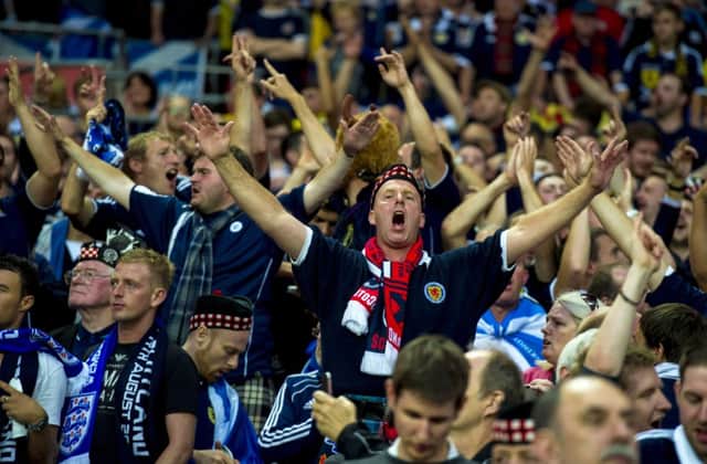 Scotland fans have voted for Flower of Scotland to be the country's recognised national anthem. Picture: SNS