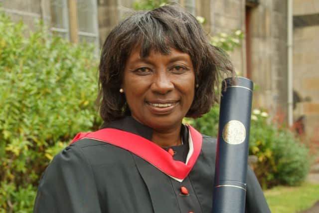 US golfer Renne Powell receives an honourary degree from the University of St Andrews