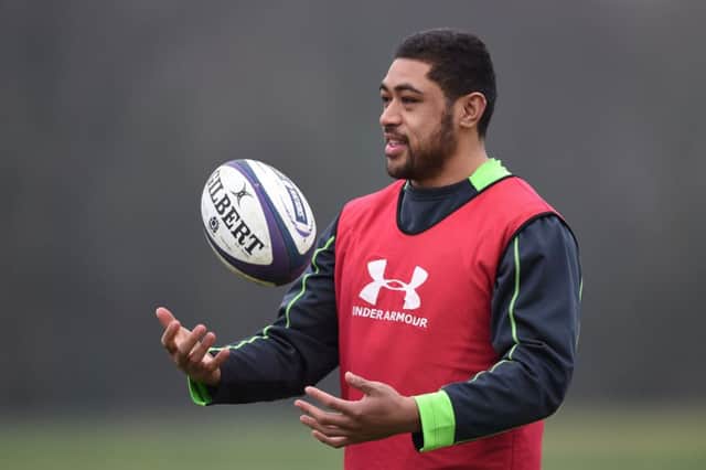 Wales' Taulupe Faletau at training ahead of tomorrow's clash. Picture: PA