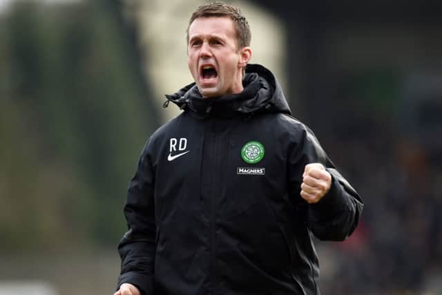 Celtic manager Ronny Deila celebrates at full-time. Picture: SNS