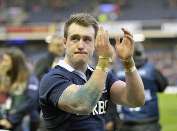 Stuart Hogg looks dejected at full-time. Picture: Ian Rutherford