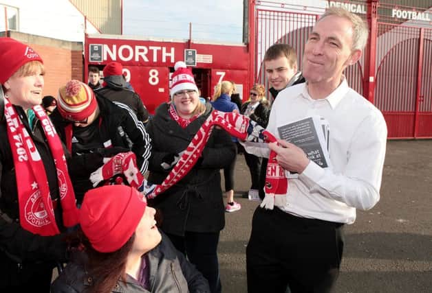 Jim Murphy at New Douglas Park before the Hamilton v Aberdeen football match yesterday. Picture: SWNS