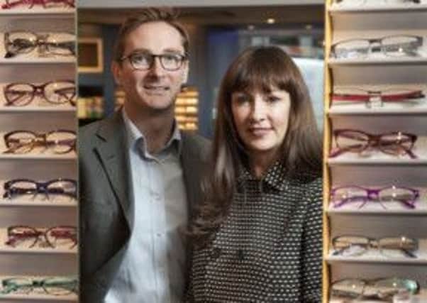BGF's Patrick Graham and the eyecare firm's Frances Duncan. Picture: Contributed