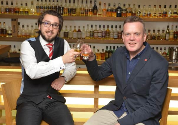 Blair Bowman, left, with World Whisky Days new owner Fraser Allen. Picture: Jon Savage