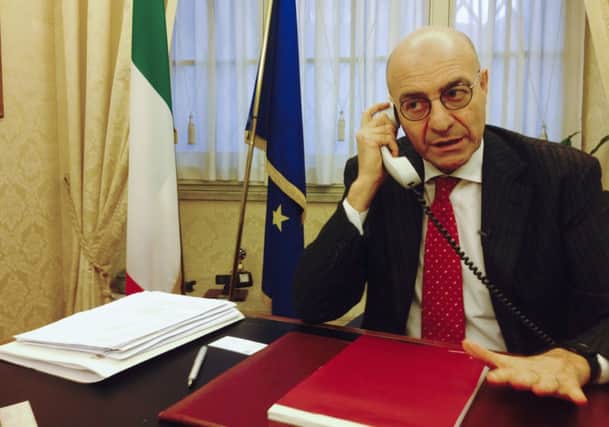 Italian Senate defense commission president Nicola Latorre a day after IS claimed they would 'conquer Rome'. Picture: AP