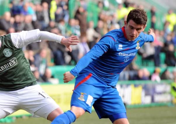 Inverness' Aaron Doran (pictured in action against Hibs) and defender Danny Devine were both fined following the incident. Picture: TSPL
