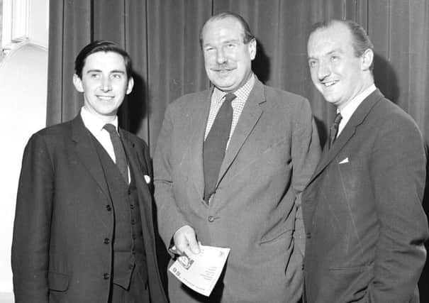 Lord Mackie, centre, with David Steel, left, and Russell Johnstone pictured in May 1962