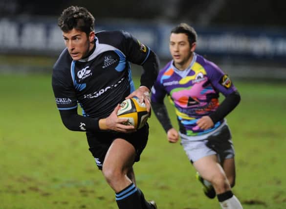 DTH Van Der Merwe in action for Glasgow. Picture: Ian Rutherford