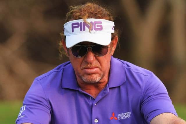 Miguel Angel Jimenez, pictured in Delhi, wants to play in the 2016 Ryder Cup. Picture: Getty