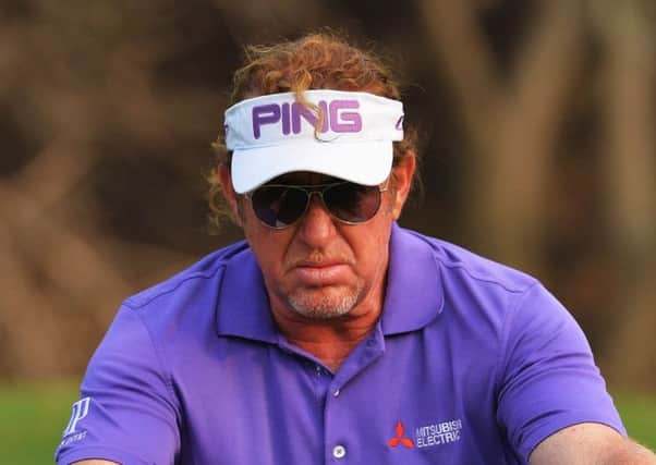 Miguel Angel Jimenez, pictured in Delhi, wants to play in the 2016 Ryder Cup. Picture: Getty