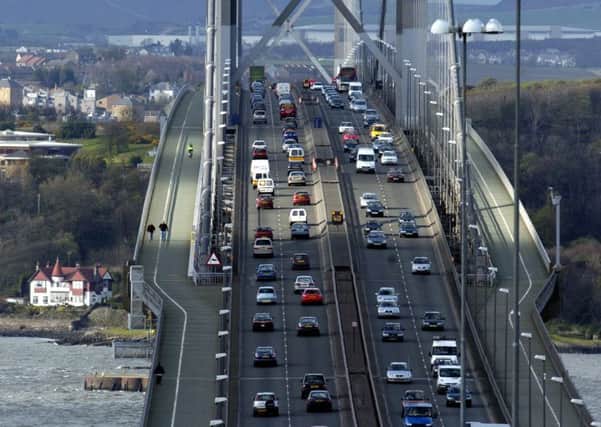 Traffic on the Forth Road Bridge. PIC: TOBY WILLIAMS