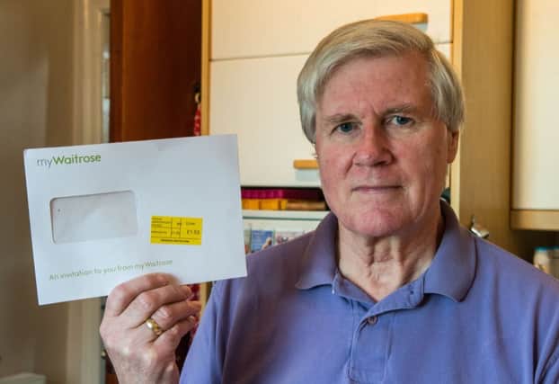 William Hamilton picked up unfranked letter only to find it was a circular. Picture: Ian Georgeson
