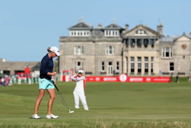 Stacy Lewis at the Womens British Open in 2013 at St Andrews, at the time a men-only club. Picture: Getty