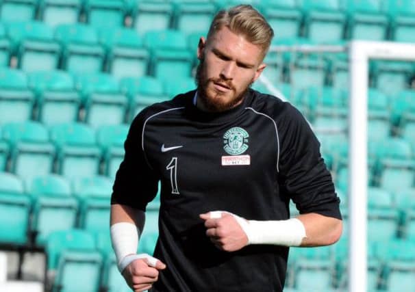 The goalkeeper is delighted to be playing every week at Easter Road. Picture: Lisa Ferguson