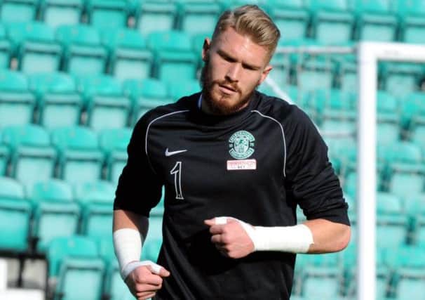 The goalkeeper is delighted to be playing every week at Easter Road. Picture: Lisa Ferguson
