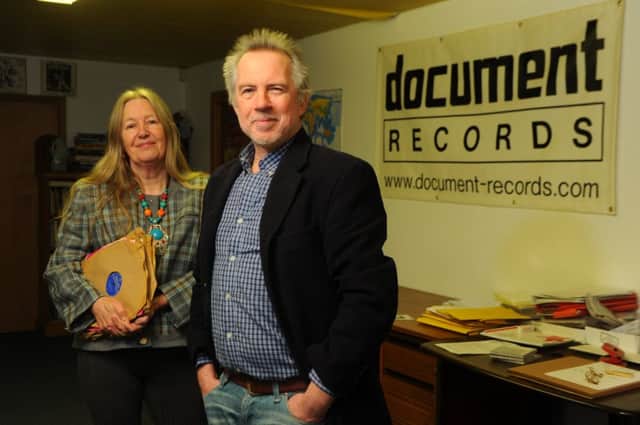 Document Records owner Gary Atkinson with wife Gillian. Picture: Robert Perry