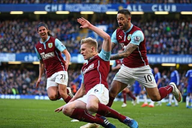 Ben Mee celebrates his equaliser. Picture: Getty