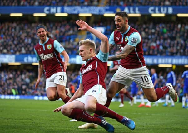 Ben Mee celebrates his equaliser. Picture: Getty