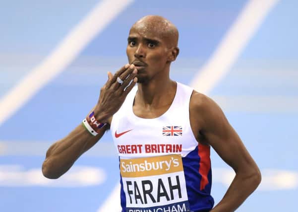 Mo Farah broke the indoor world two-mile record at the Sainsbury's Grand Prix. Picture: Mike Egerton
