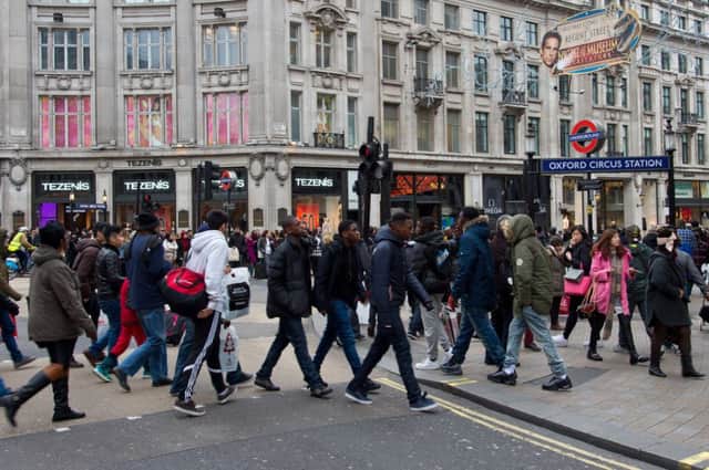 Positive feelings about the economy are bringing shoppers out in London. Picture: Getty