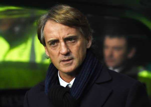 Inter Milan manager Roberto Mancini had a bust up earlier in the season with Dani Osvaldo. Picture: SNS