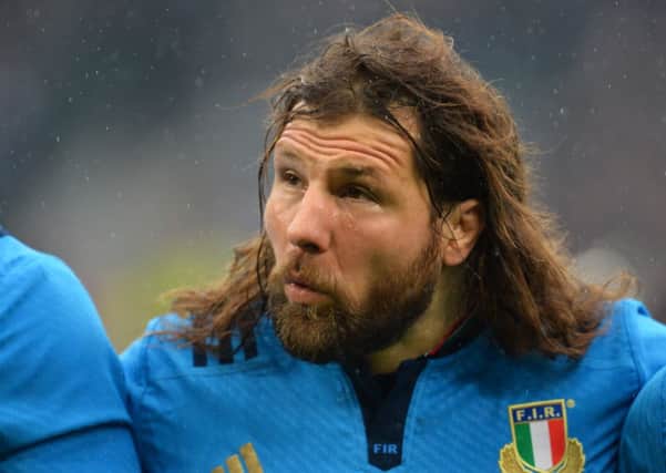 Italy prop Martin Castrogiovanni, who is set to miss the Six Nations match with Scotland after a dog bite. Picture: Getty