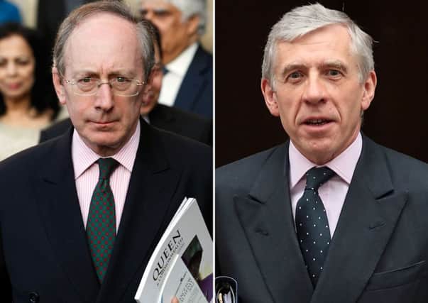 Malcolm Rifkind (L) and Jack Straw face claims that they offered a company in exchange for cash. Picture: AFP