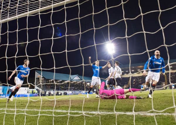 Visiting Rangers fans at Stark's Park are dragging Scottish football through the mud, according to SPFL chief Neil Doncaster. Picture: SNS