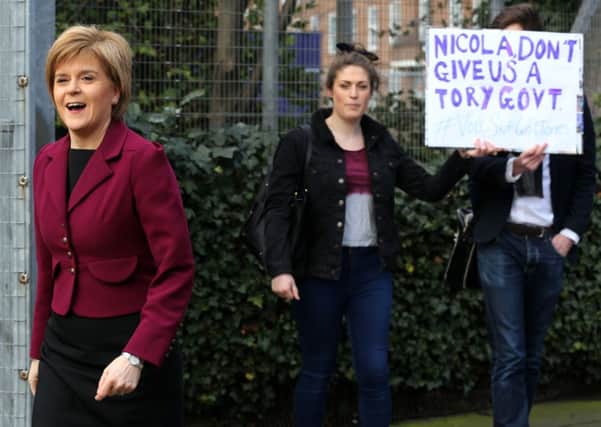 SNP leader Nicola Sturgeon pictured in London. Picture: Getty